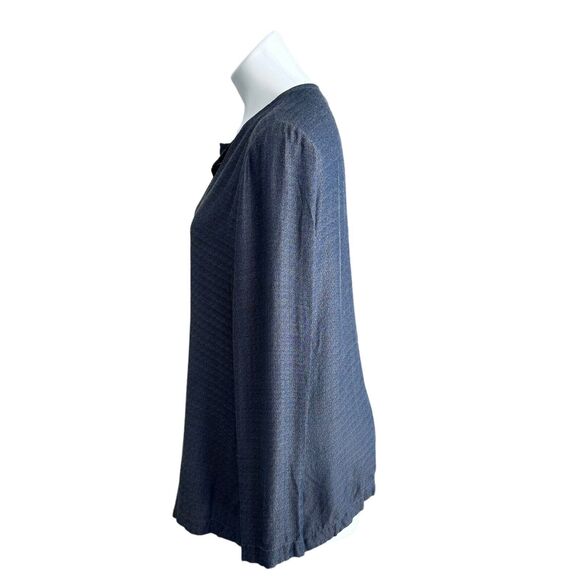 Eileen Fisher Cardigan Silk Linen Blend Button Front Lightweight Drapey Womens S - Picture 10 of 12